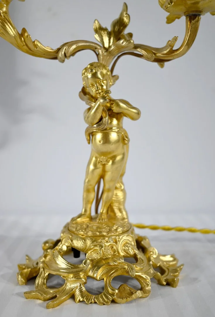 Paire de Chandeliers en Bronze Doré – Fin XIXe