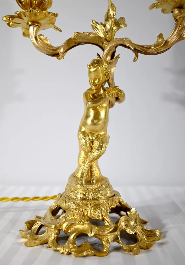 Paire de Chandeliers en Bronze Doré – Fin XIXe
