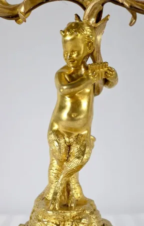 PAIR OF GILT BRONZE CANDELABRA