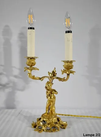 PAIR OF GILT BRONZE CANDELABRA