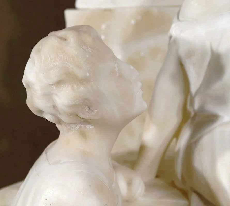ESCULTURA DE MÁRMOL titulada QUO VADIS