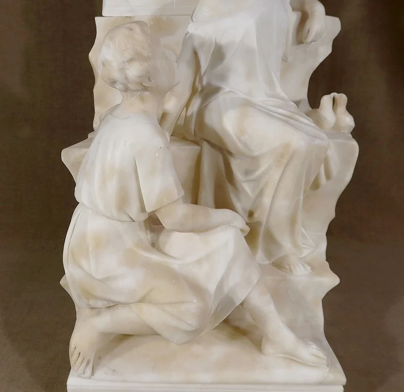 ESCULTURA DE MÁRMOL titulada QUO VADIS