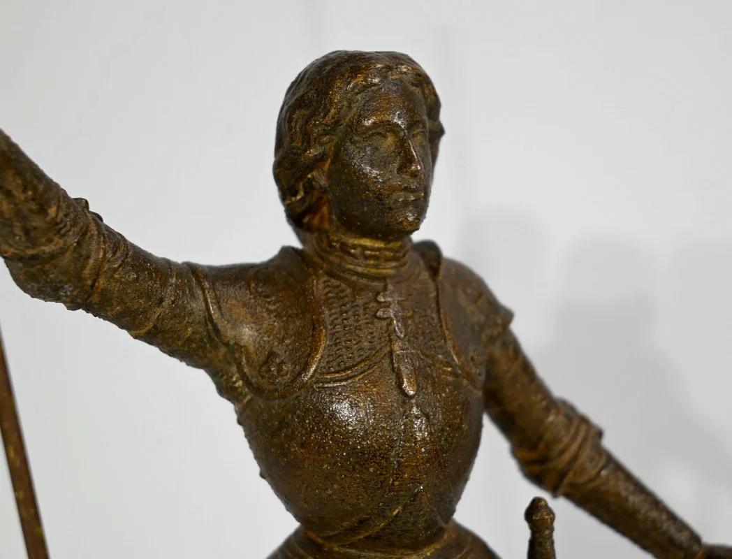 STATUETTE VON JEANNE D'Arc signiert A. FOULON