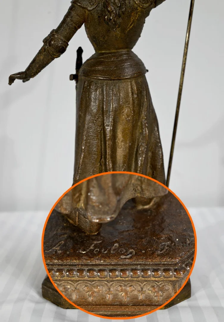 STATUETTE VON JEANNE D'Arc signiert A. FOULON