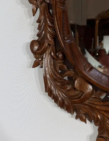 Miroir en Chêne massif, style Rocaille - Début XXe