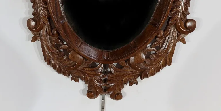 Miroir en Chêne massif, style Rocaille - Début XXe