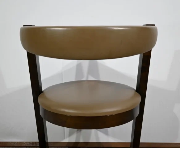 Ensemble Bureau et Fauteuil en Sycomore, Attribué à Hugues Chevalier – 1980
