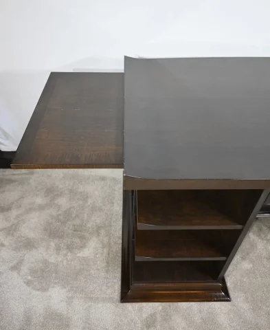 Ensemble Bureau et Fauteuil en Sycomore, Attribué à Hugues Chevalier – 1980