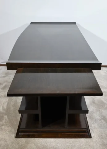 Ensemble Bureau et Fauteuil en Sycomore, Attribué à Hugues Chevalier – 1980