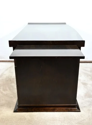Ensemble Bureau et Fauteuil en Sycomore, Attribué à Hugues Chevalier – 1980