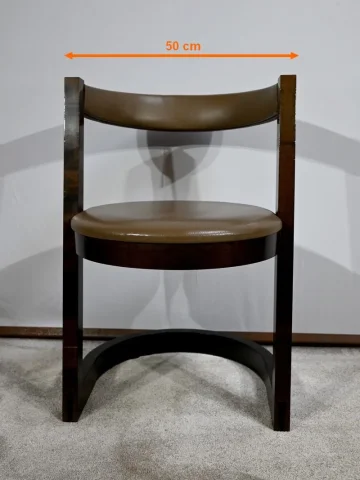 Ensemble Bureau et Fauteuil en Sycomore, Attribué à Hugues Chevalier – 1980
