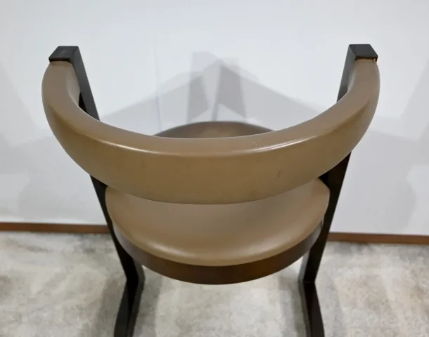 Ensemble Bureau et Fauteuil en Sycomore, Attribué à Hugues Chevalier – 1980
