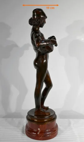 Bronze « Chanteur Florentin du XVe Siècle », signé P.Dubois – 1865