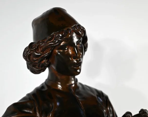 Bronze « Chanteur Florentin du XVe Siècle », signé P.Dubois – 1865