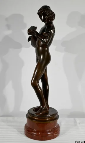Bronze « Chanteur Florentin du XVe Siècle », signé P.Dubois – 1865
