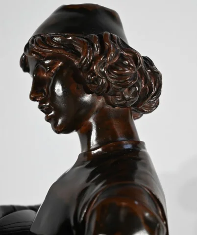 Bronze « Chanteur Florentin du XVe Siècle », signé P.Dubois – 1865