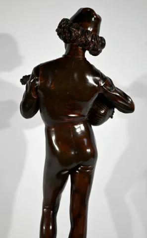 Bronze « Chanteur Florentin du XVe Siècle », signé P.Dubois – 1865