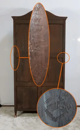 Rare et Exceptionnel Meuble Secrétaire en bois précieux, estampillé J. Popsel, Louis XV - XVIIIe