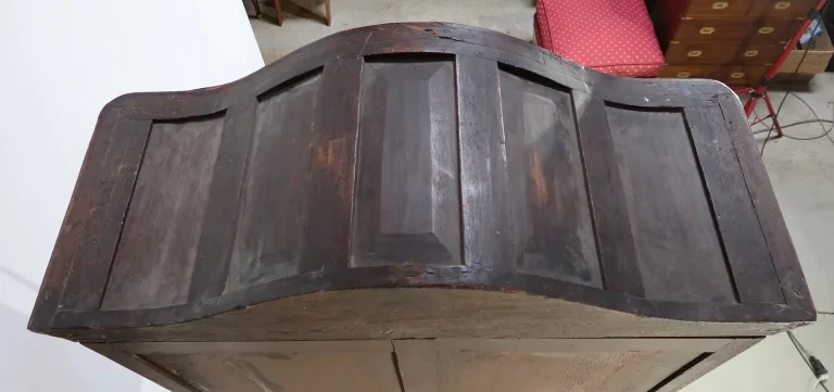 Rare et Exceptionnel Meuble Secrétaire en bois précieux, estampillé J. Popsel, Louis XV - XVIIIe