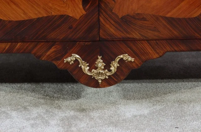 Rare et Exceptionnel Meuble Secrétaire en bois précieux, estampillé J. Popsel, Louis XV - XVIIIe