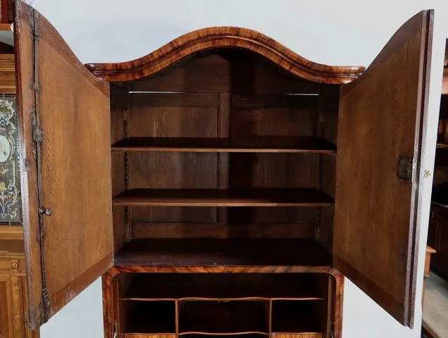 Rare et Exceptionnel Meuble Secrétaire en bois précieux, estampillé J. Popsel, Louis XV - XVIIIe