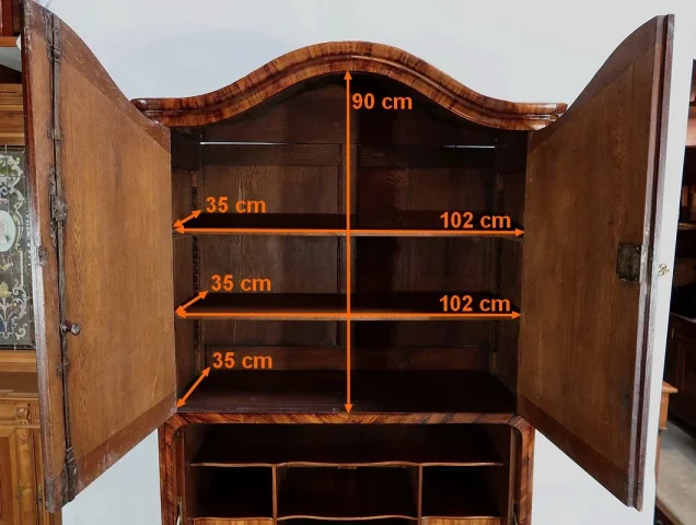 Rare et Exceptionnel Meuble Secrétaire en bois précieux, estampillé J. Popsel, Louis XV - XVIIIe