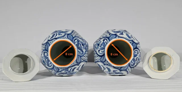 PAIR OF DELFT FAIENCE  VASES
