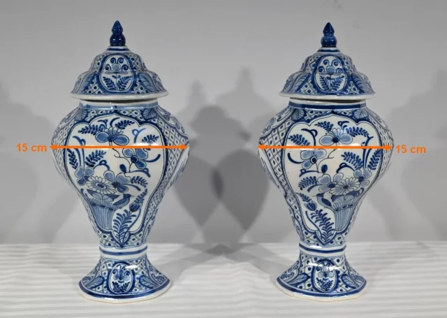 PAIR OF DELFT FAIENCE  VASES