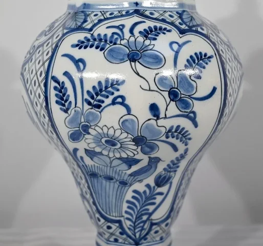 PAIR OF DELFT FAIENCE  VASES