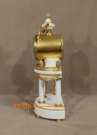 Pendule en Marbre et Bronze Doré, Maison Planchon, style Louis XVI – XIXe