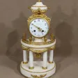 Pendule en Marbre et Bronze Doré, Maison Planchon, style Louis XVI – XIXe