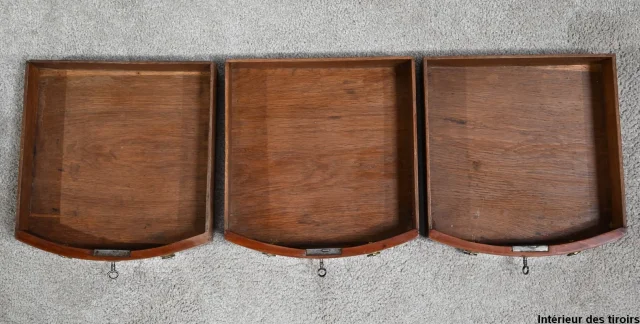 Table chiffonnière Tambour en Acajou, époque Louis XVI – 2ème partie du XVIIIe