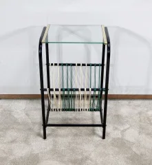 Table d’appoint Vintage avec Porte-revues Scoubidou - 1950