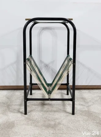 Table d’appoint Vintage avec Porte-revues Scoubidou - 1950