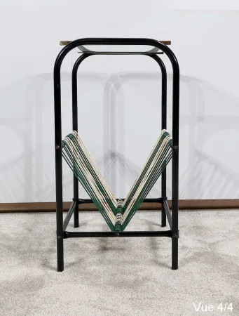 Table d’appoint Vintage avec Porte-revues Scoubidou - 1950