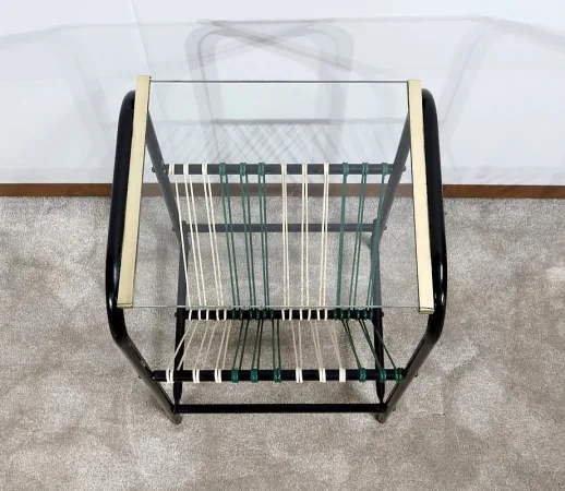 Table d’appoint Vintage avec Porte-revues Scoubidou - 1950