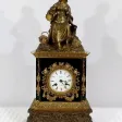 Pendule en Marbre et Bronze, style Louis XVI, époque Restauration - Début XIXe