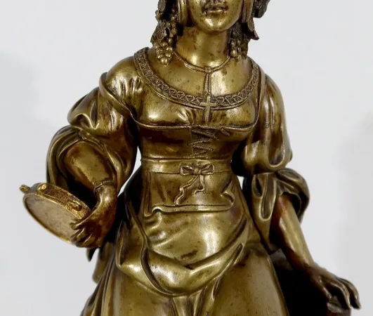 Pendule en Marbre et Bronze, style Louis XVI, époque Restauration - Début XIXe