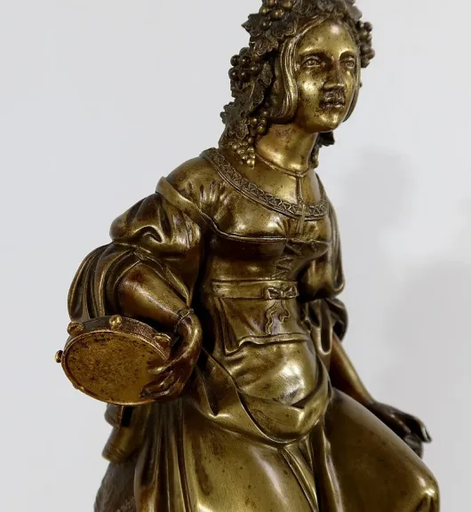 Pendule en Marbre et Bronze, style Louis XVI, époque Restauration - Début XIXe