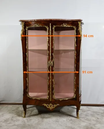 Vitrine 2 Portes en Palissandre, style Louis XV, époque Napoléon III – Milieu XIXe