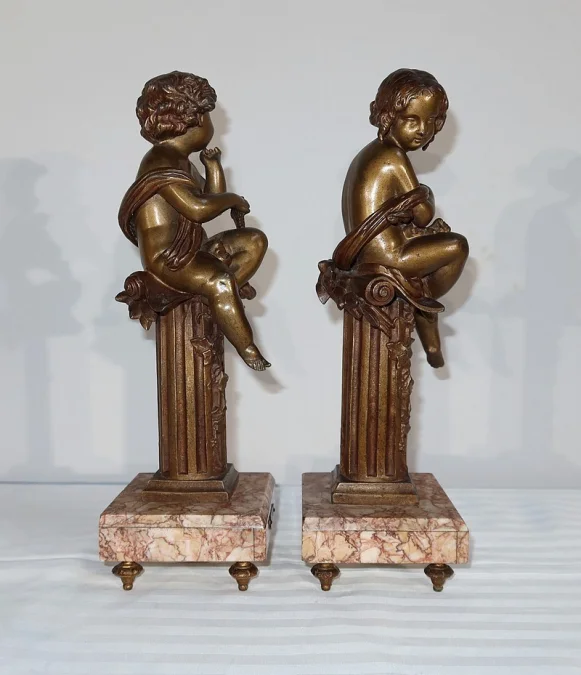PAAR STATUETTEN von AUGUSTE MOREAU