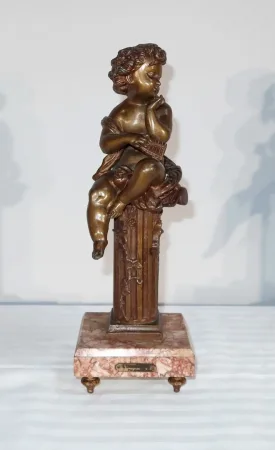 Paire de statuettes « L’Insouciant et la Rêveuse » par A. Moreau – Fin XIXe