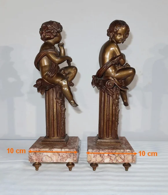 PAAR STATUETTEN von AUGUSTE MOREAU