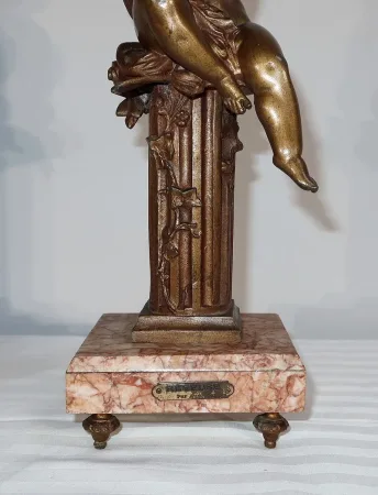 Paire de statuettes « L’Insouciant et la Rêveuse » par A. Moreau – Fin XIXe