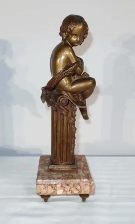 Paire de statuettes « L’Insouciant et la Rêveuse » par A. Moreau – Fin XIXe