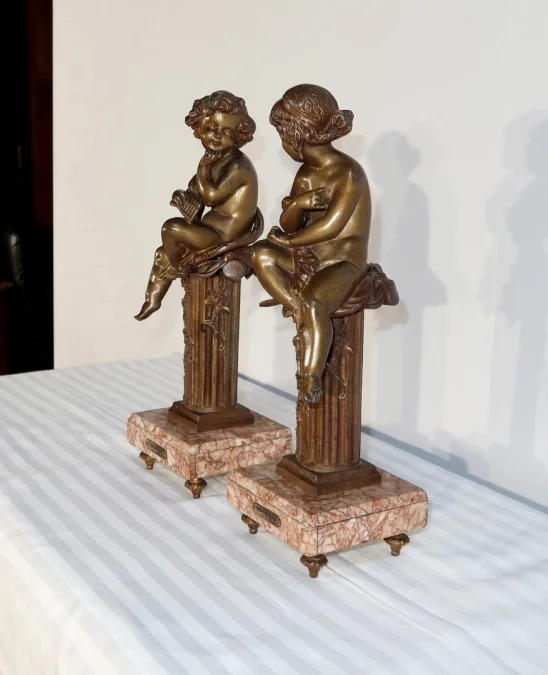PAAR STATUETTEN von AUGUSTE MOREAU