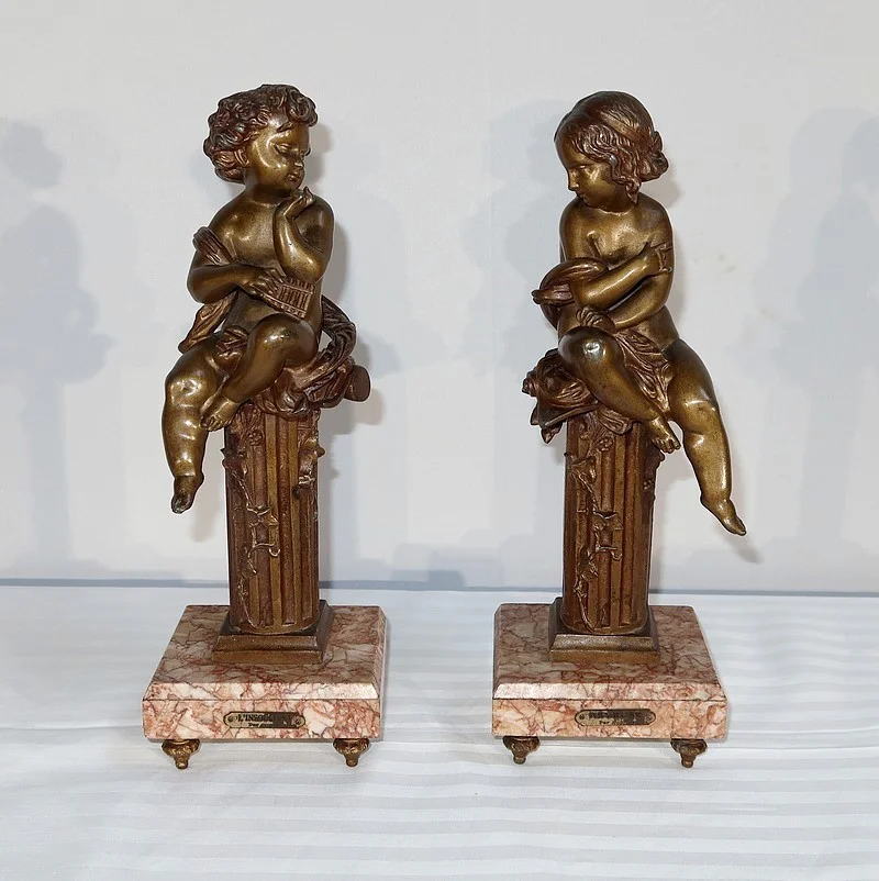 PAAR STATUETTEN von AUGUSTE MOREAU