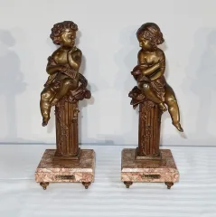 PAAR STATUETTEN von AUGUSTE MOREAU