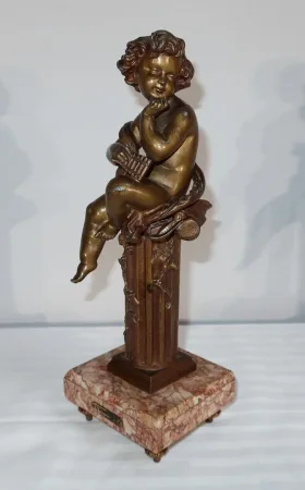 Paire de statuettes « L’Insouciant et la Rêveuse » par A. Moreau – Fin XIXe