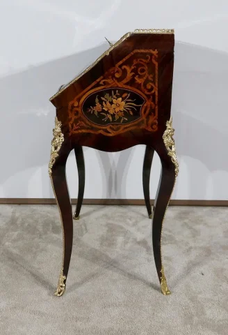 Bureau de Pente en Bois Précieux, époque Napoléon III - Milieu XIXe